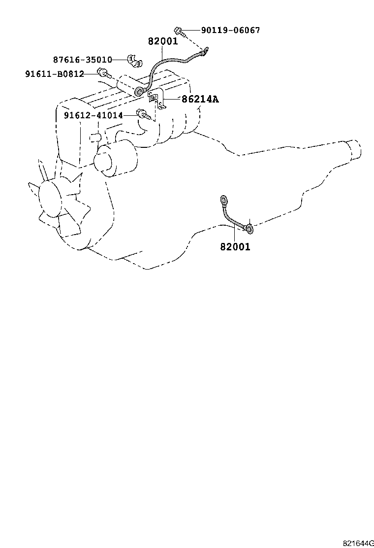 82046-53010 BRACKET, RADIO EARTH product image