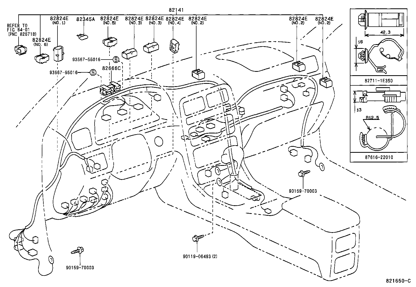 82151-33770 WIRE, FRONT DOOR, RH product image