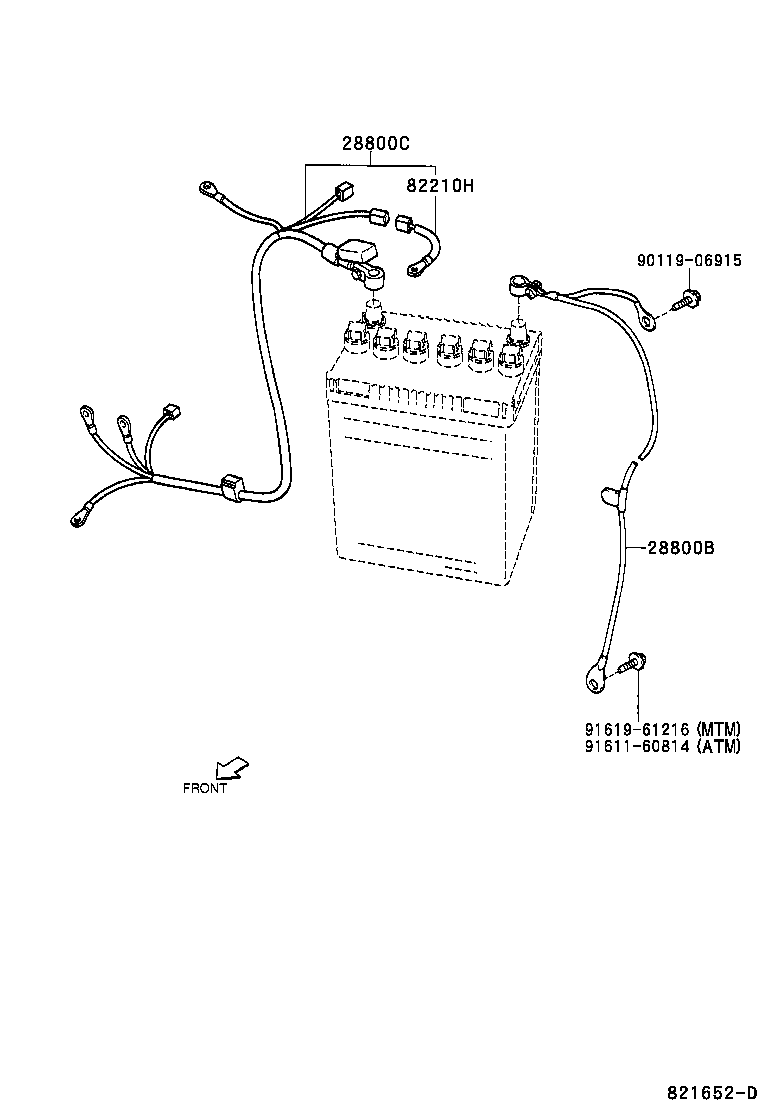82123-97403 CABLE, BATTERY TO GROUND product image