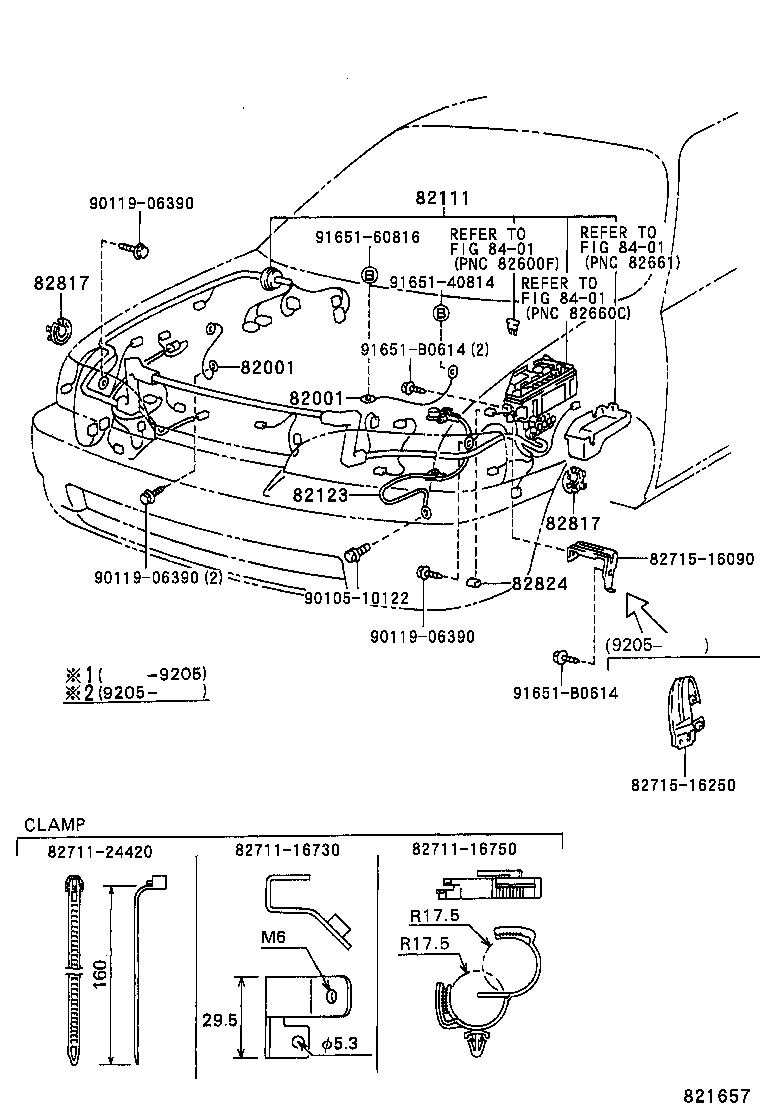 82121-16802 WIRE, ENGINE product image