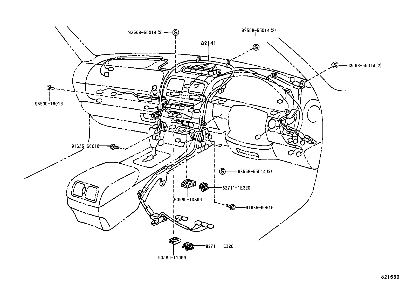 82191-50080 WIRE, FRONT SEAT, RH product image