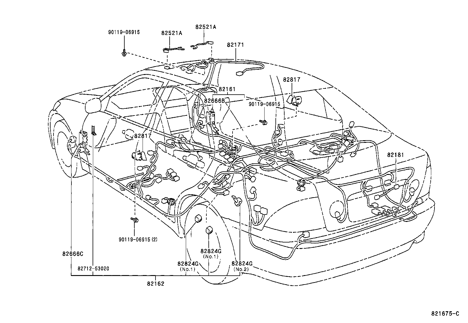 82817-53010 PROTECTOR, WIRING HARNESS, NO.2 product image