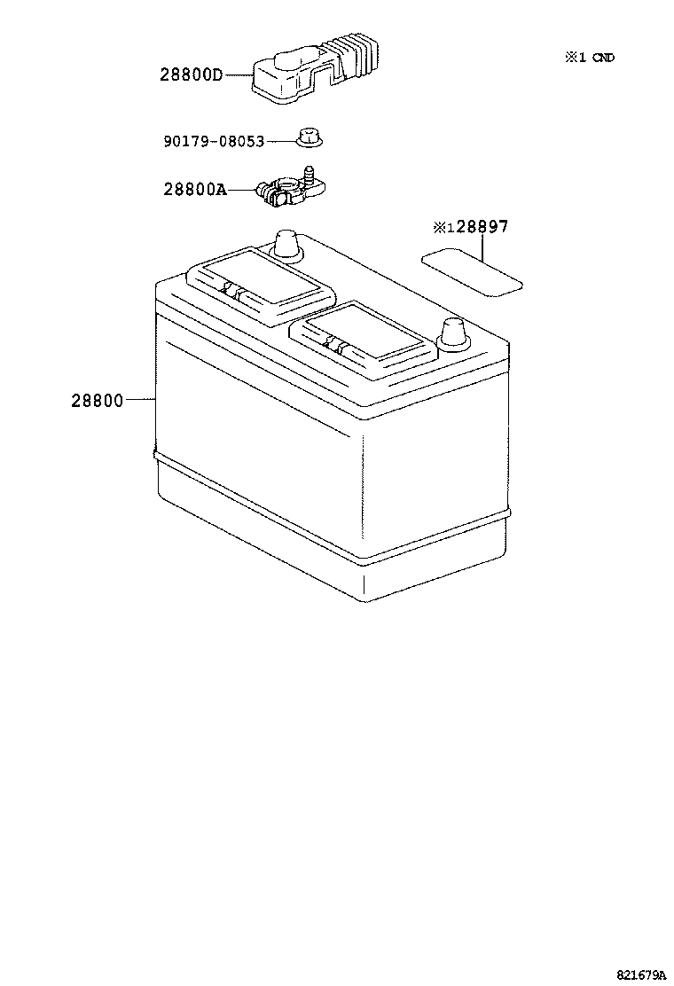 Toyota 28800-0F010 BATTERY