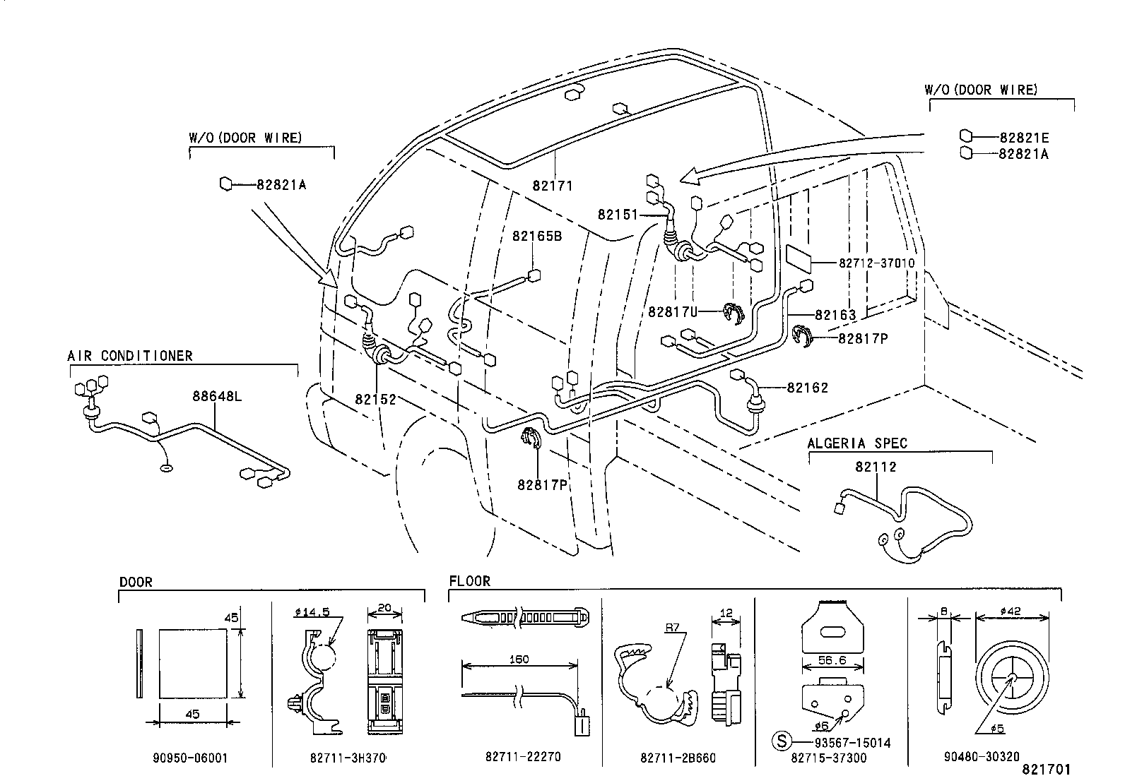 82142-37050 WIRE, INSTRUMENT PANEL, NO.2 product image