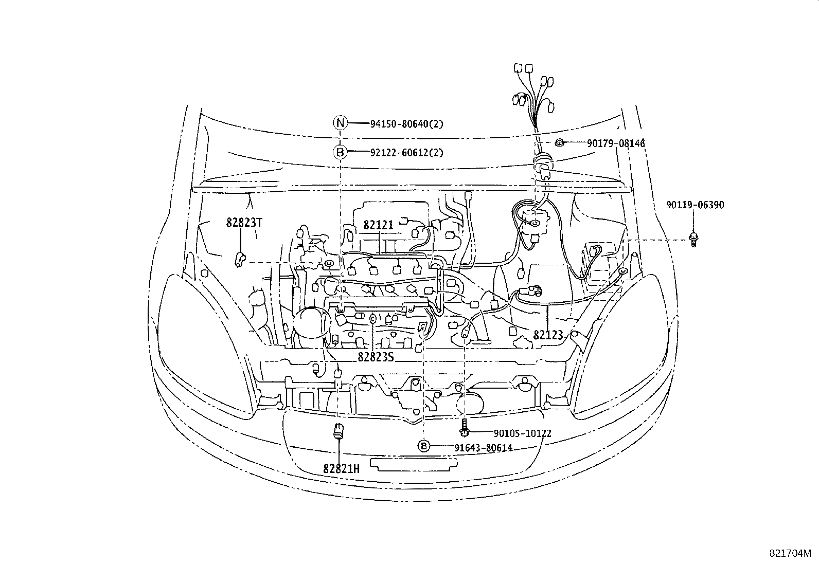 82122-52010 WIRE, ENGINE, NO.2 product image