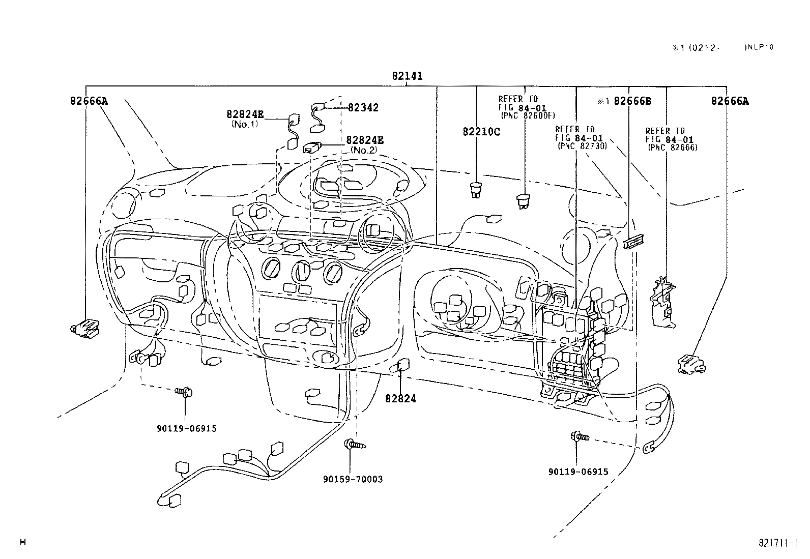 82122-52010 WIRE, ENGINE, NO.2 product image