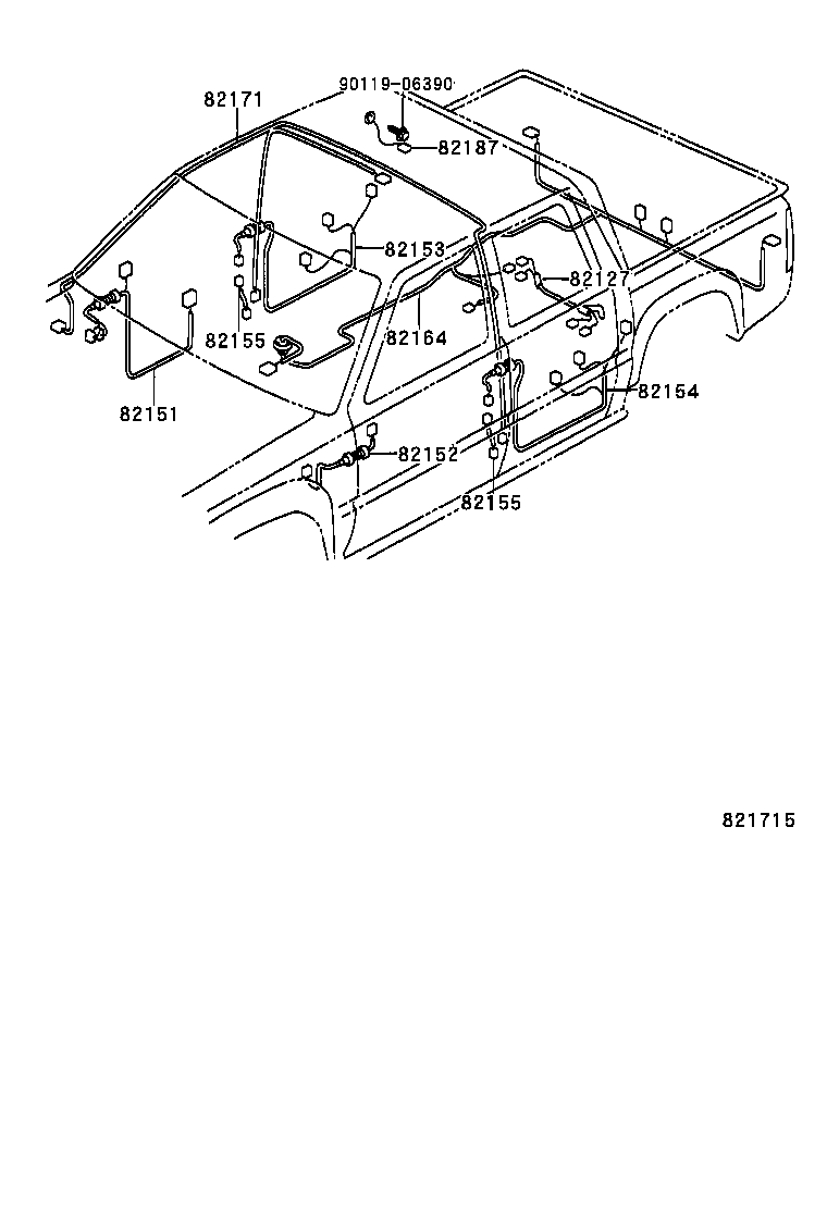 82122-35101 WIRE, ENGINE, NO.2 product image