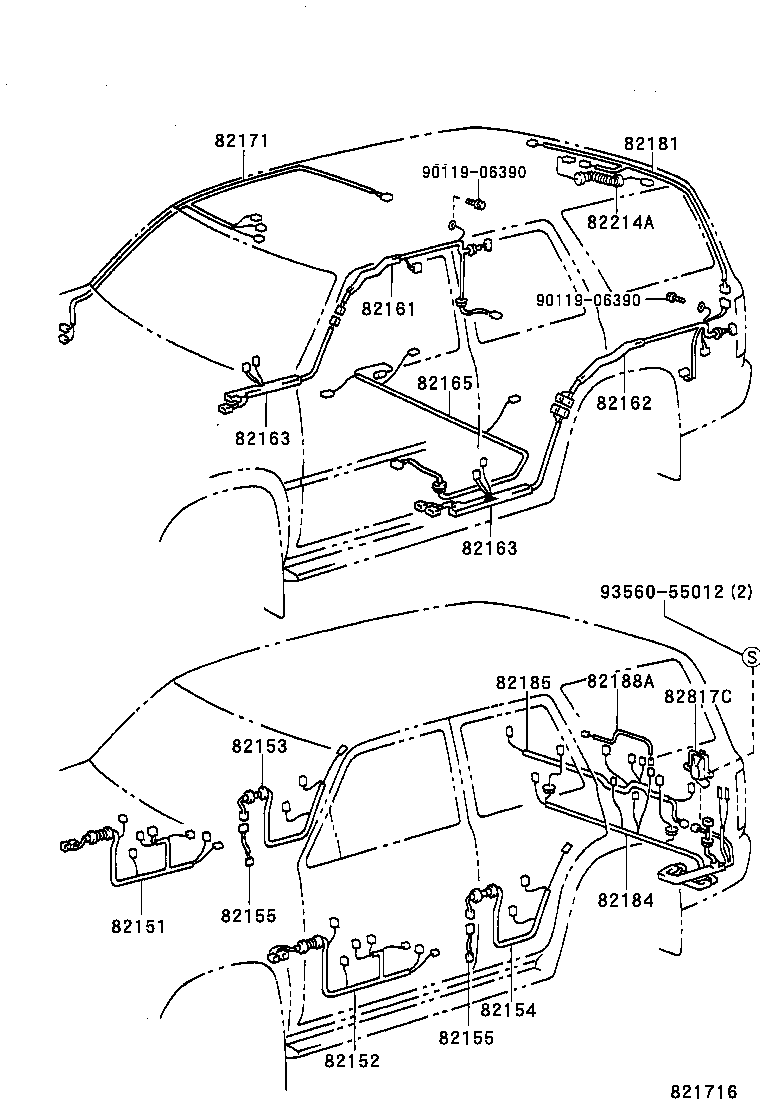 82122-35101 WIRE, ENGINE, NO.2 product image