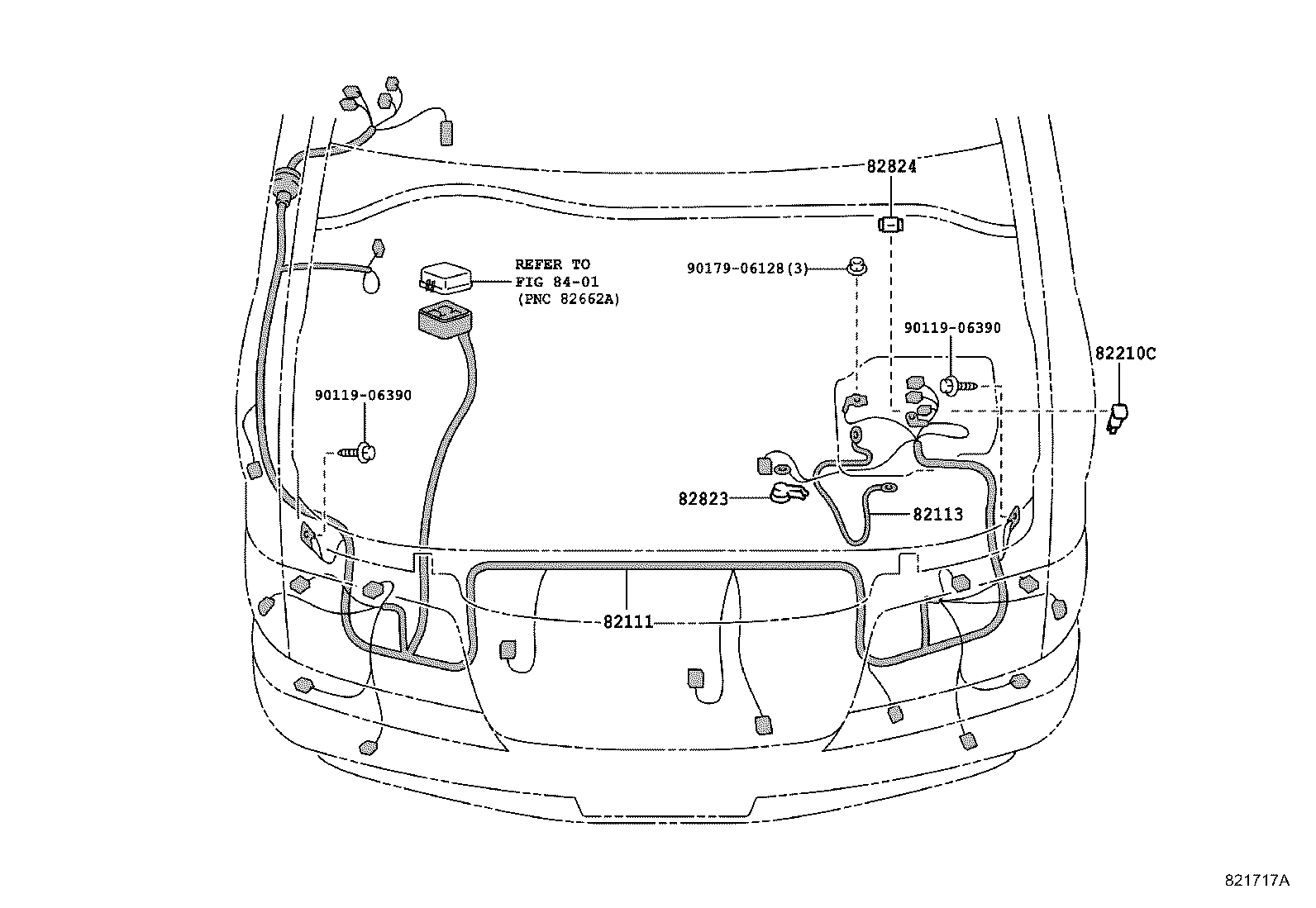 82124-30170 WIRE, ENGINE, NO.4 product image