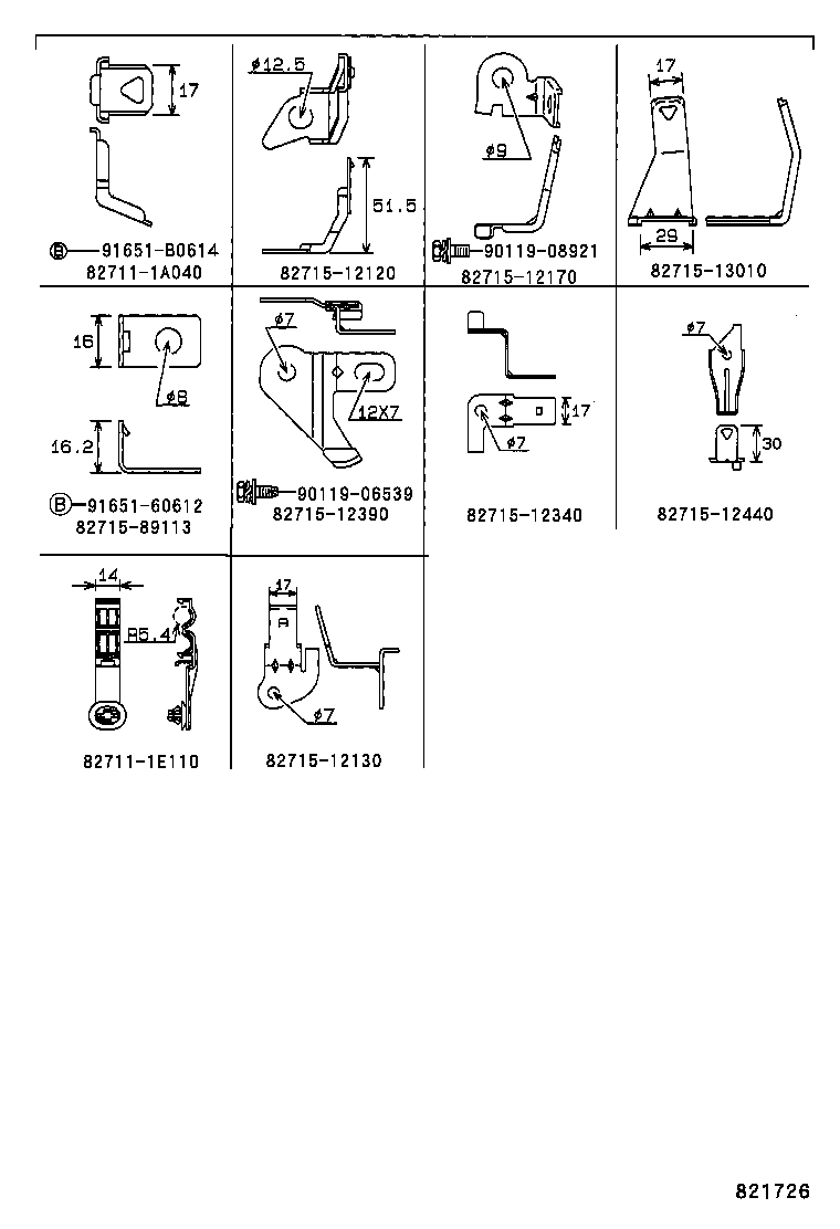 82142-12200 WIRE, INSTRUMENT PANEL, NO.2 product image