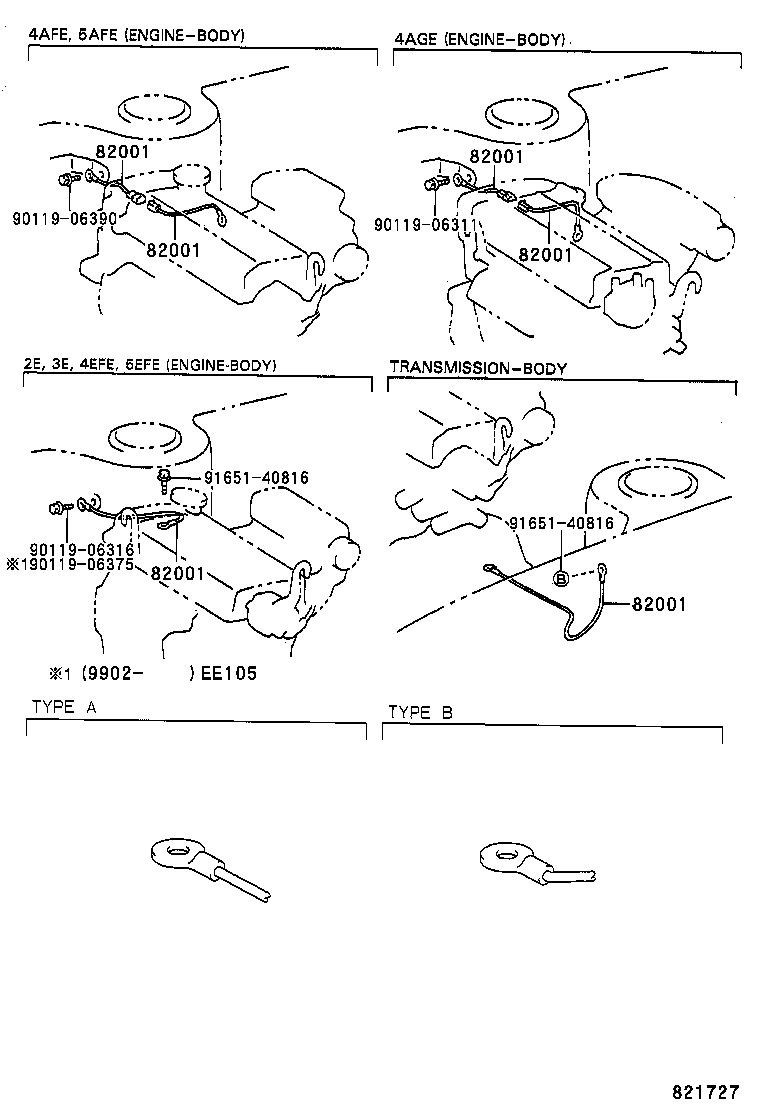 82142-12200 WIRE, INSTRUMENT PANEL, NO.2 product image
