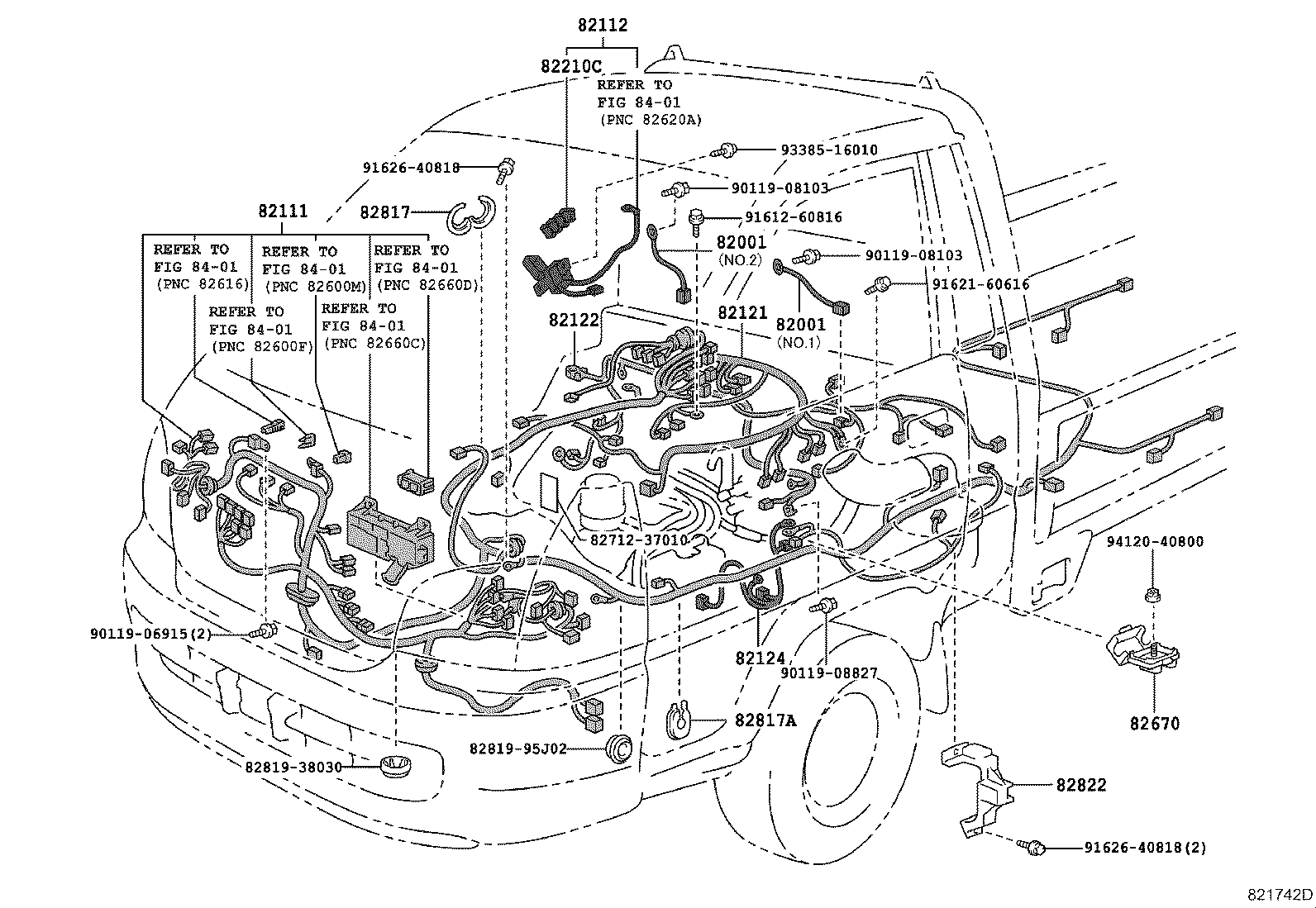 82124-27170 WIRE, ENGINE, NO.4 product image