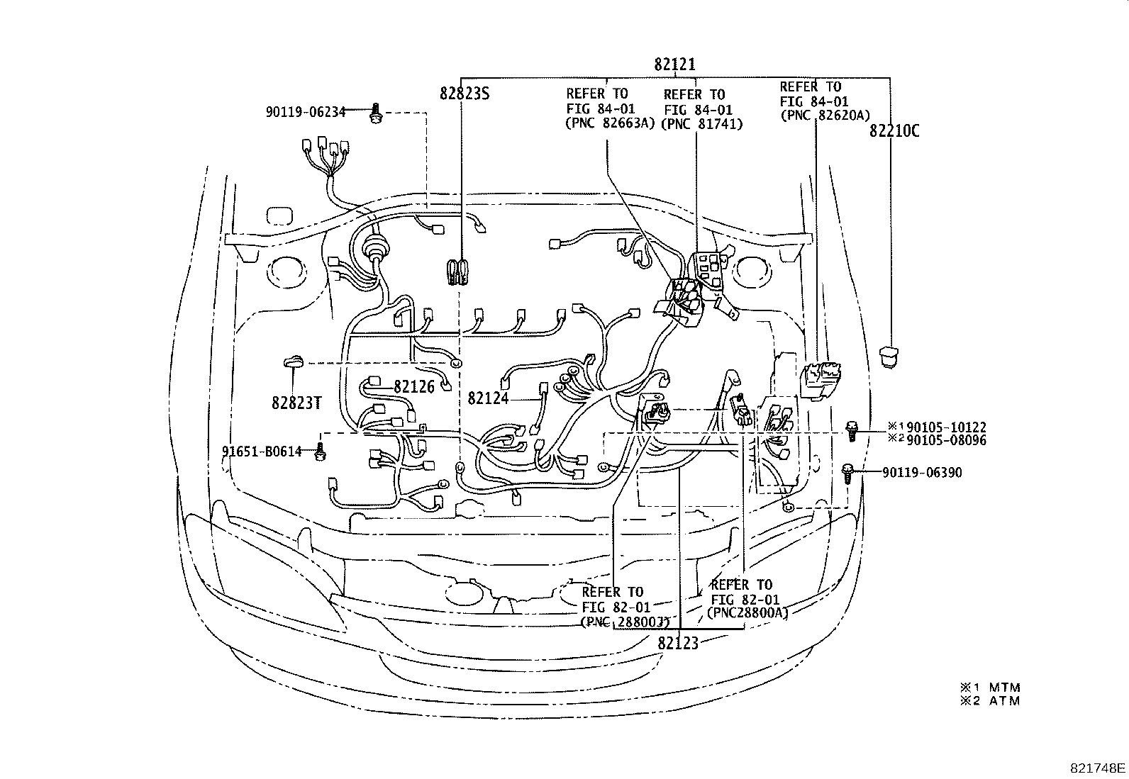 82122-05010 WIRE, ENGINE, NO.2 product image