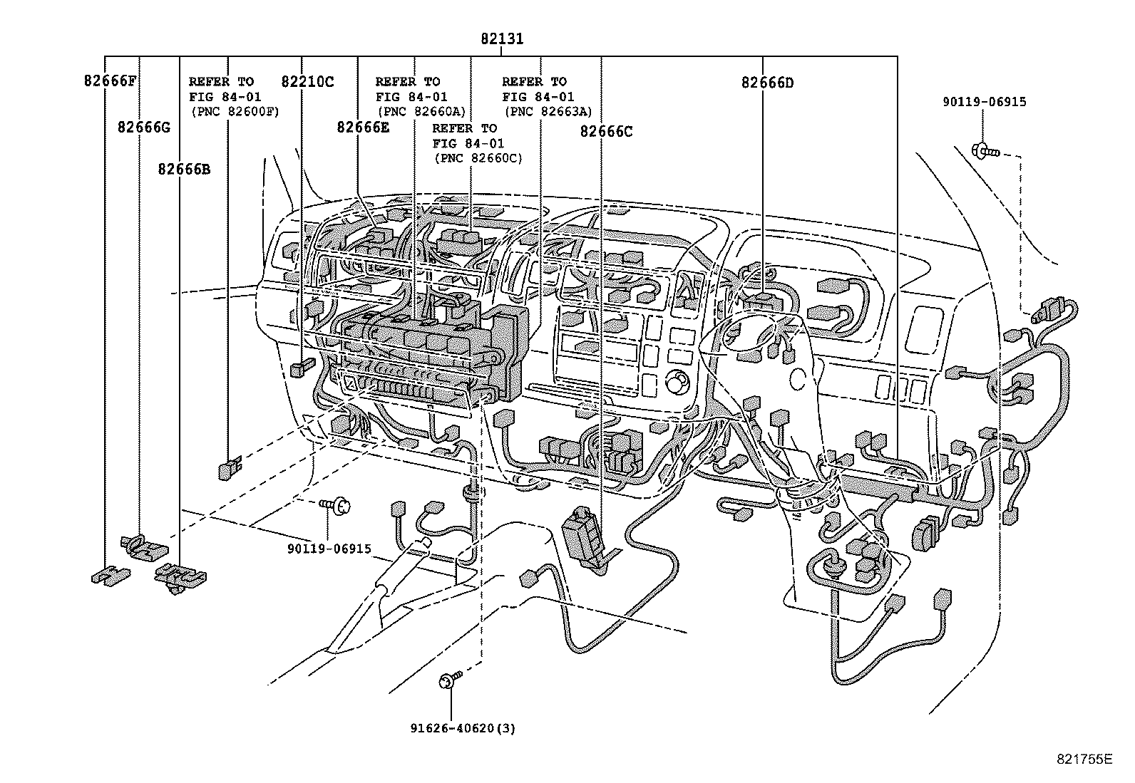 63189-37010 BRACKET, WIRING HARNESS CONNECTOR product image