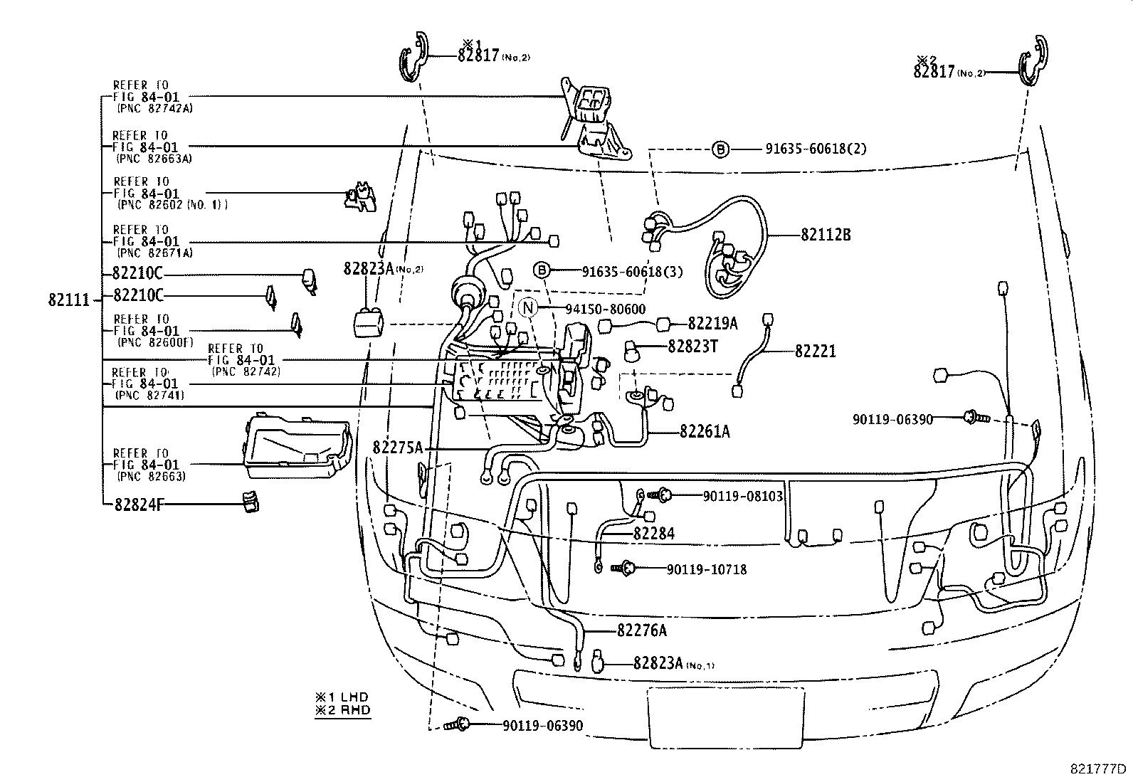 82124-60050 WIRE, ENGINE, NO.4 product image