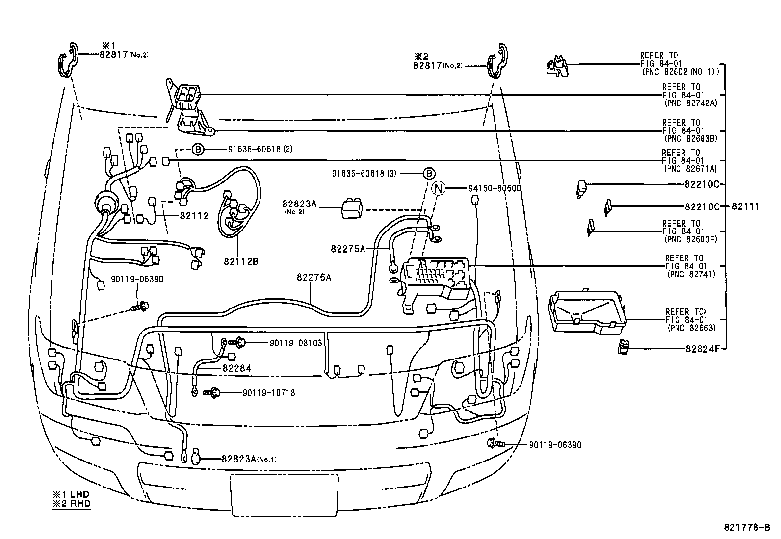 82124-60050 WIRE, ENGINE, NO.4 product image
