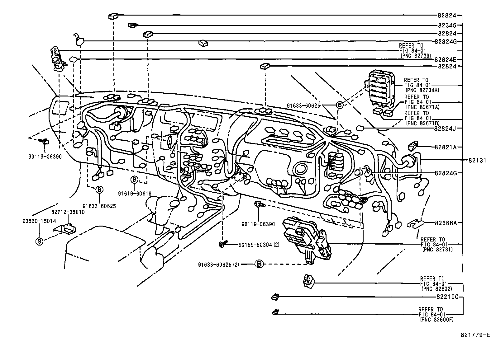 82124-60050 WIRE, ENGINE, NO.4 product image