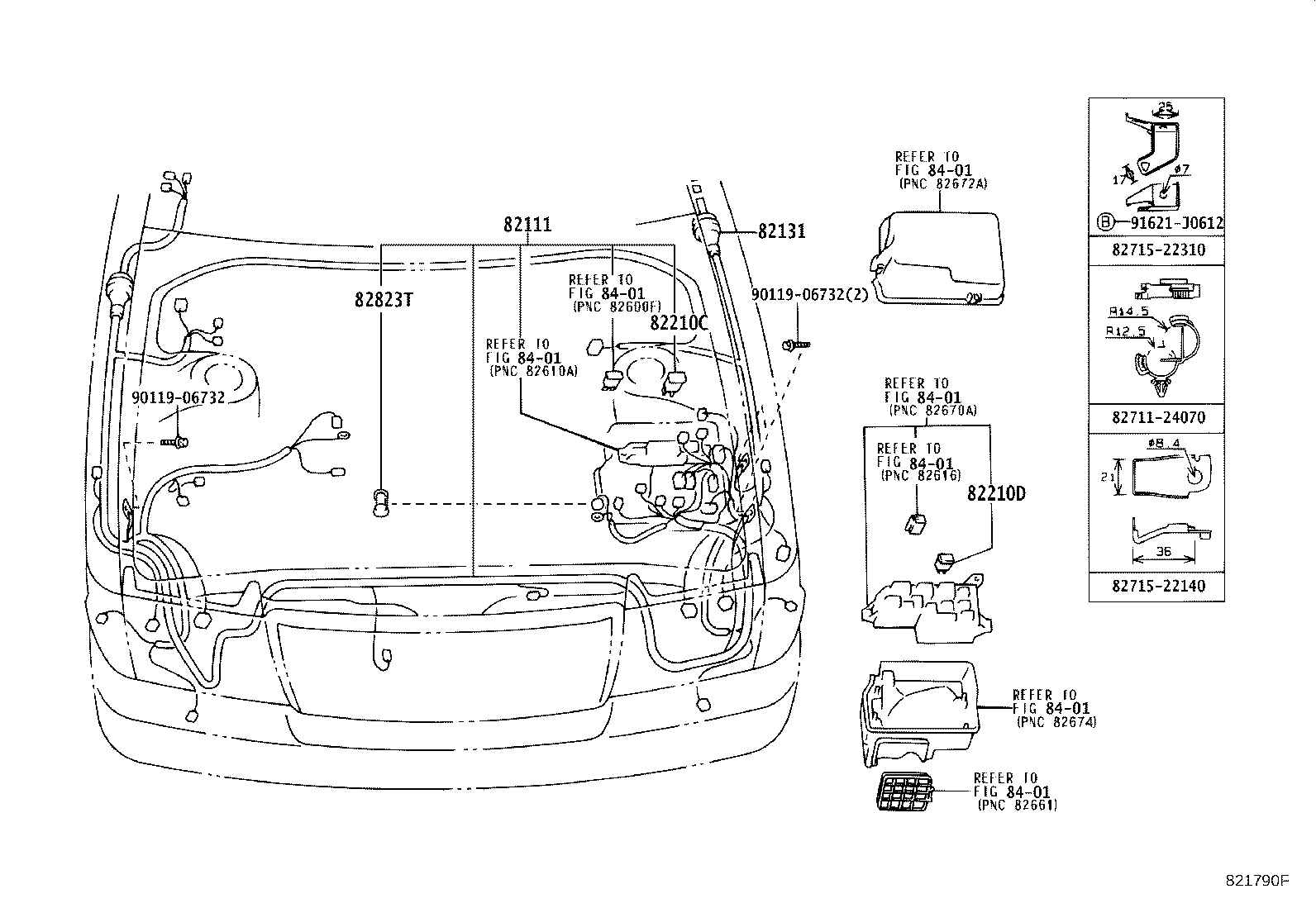 82142-43010 WIRE, INSTRUMENT PANEL, NO.2 product image