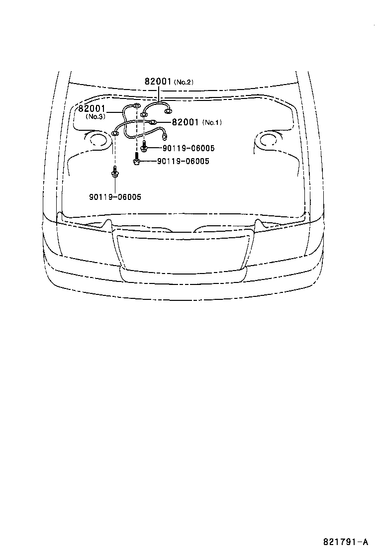 82142-43010 WIRE, INSTRUMENT PANEL, NO.2 product image