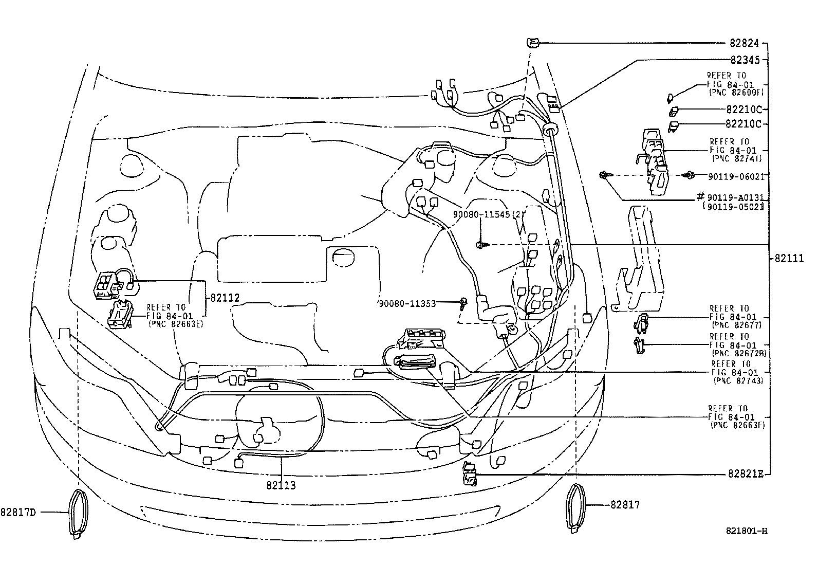 Toyota 82152-AC030 WIRE, FRONT DOOR, LH