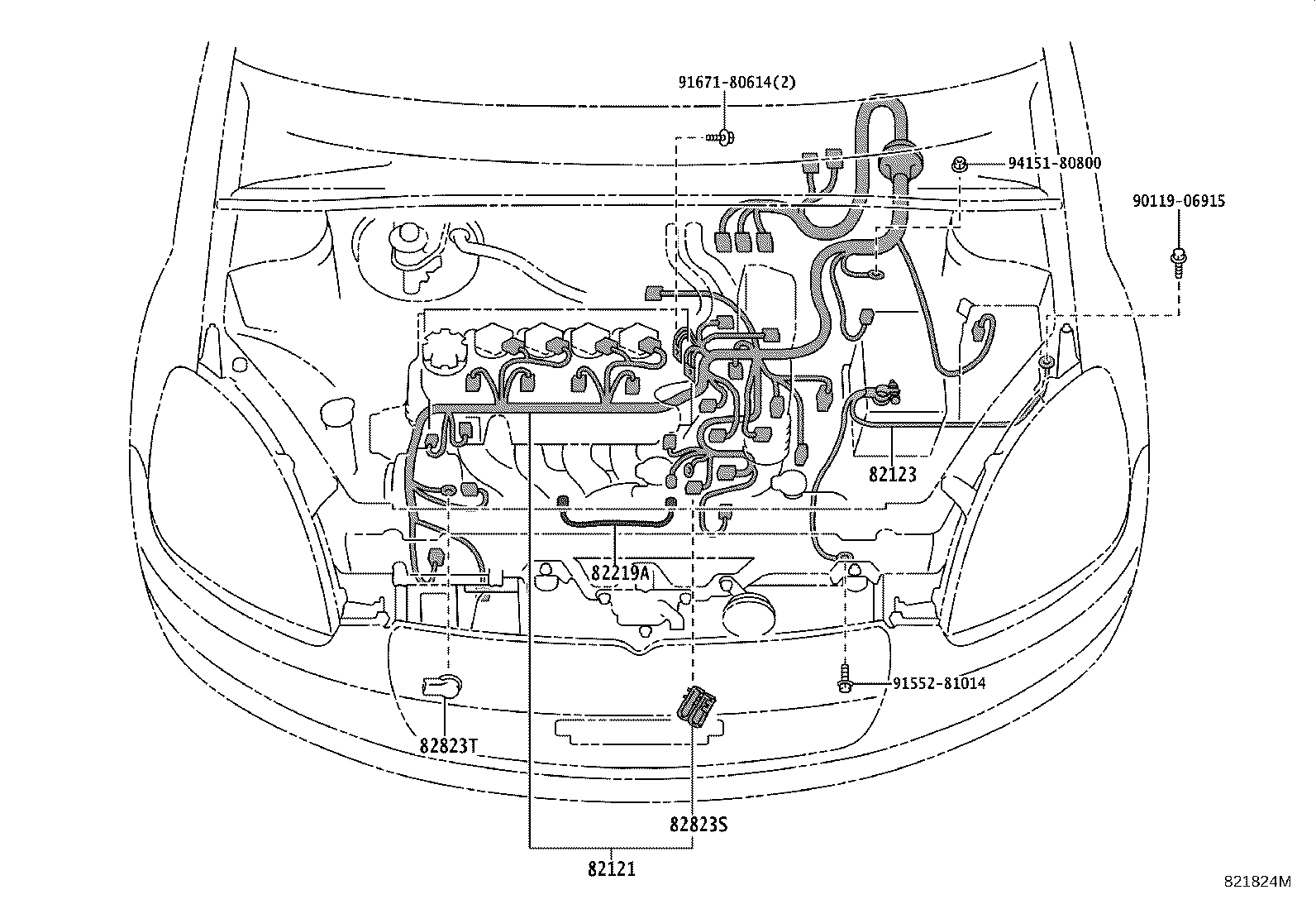 82124-52010 WIRE, ENGINE, NO.4 product image