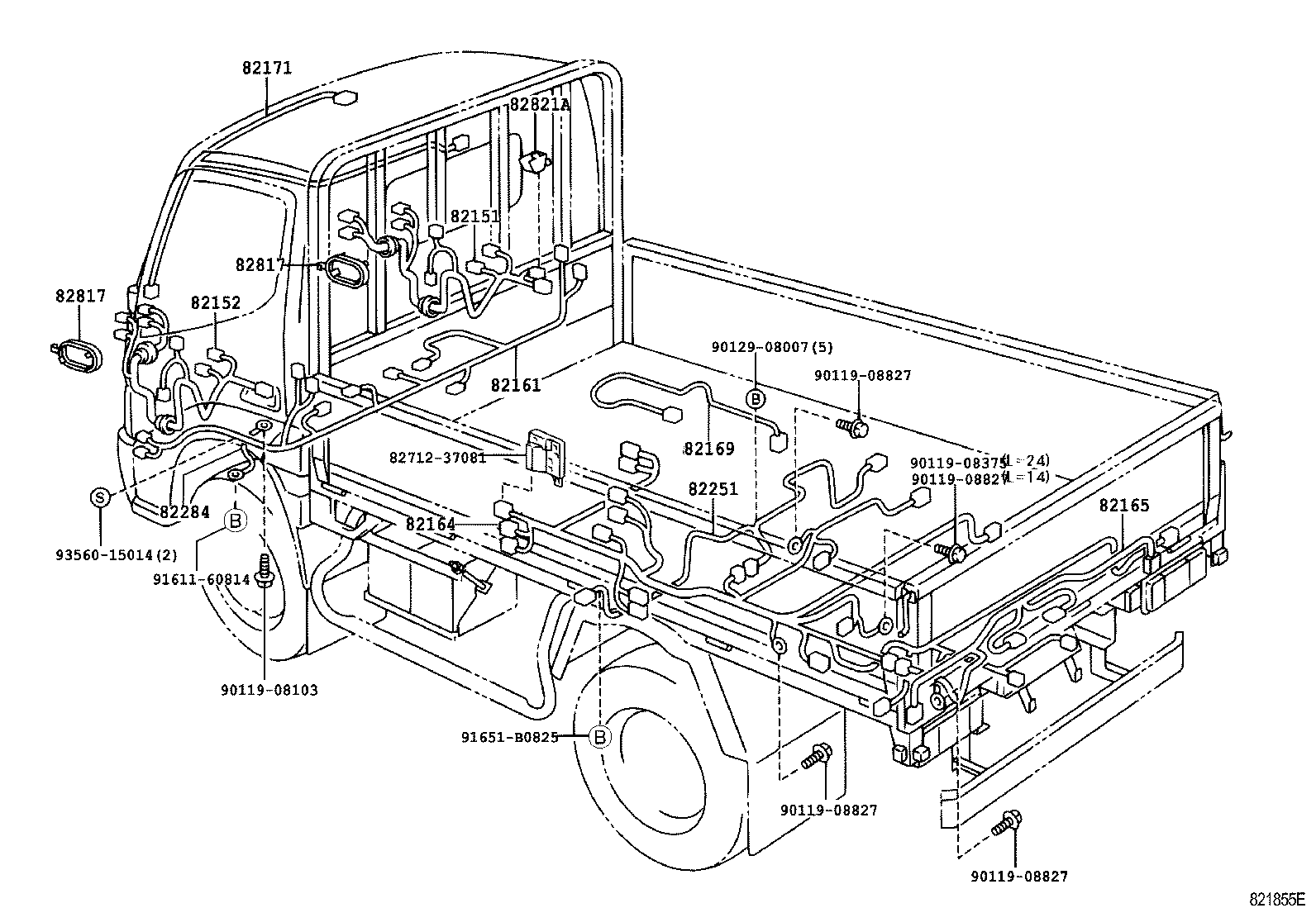 82050-37010 WIRE ASSY, ENGINE product image