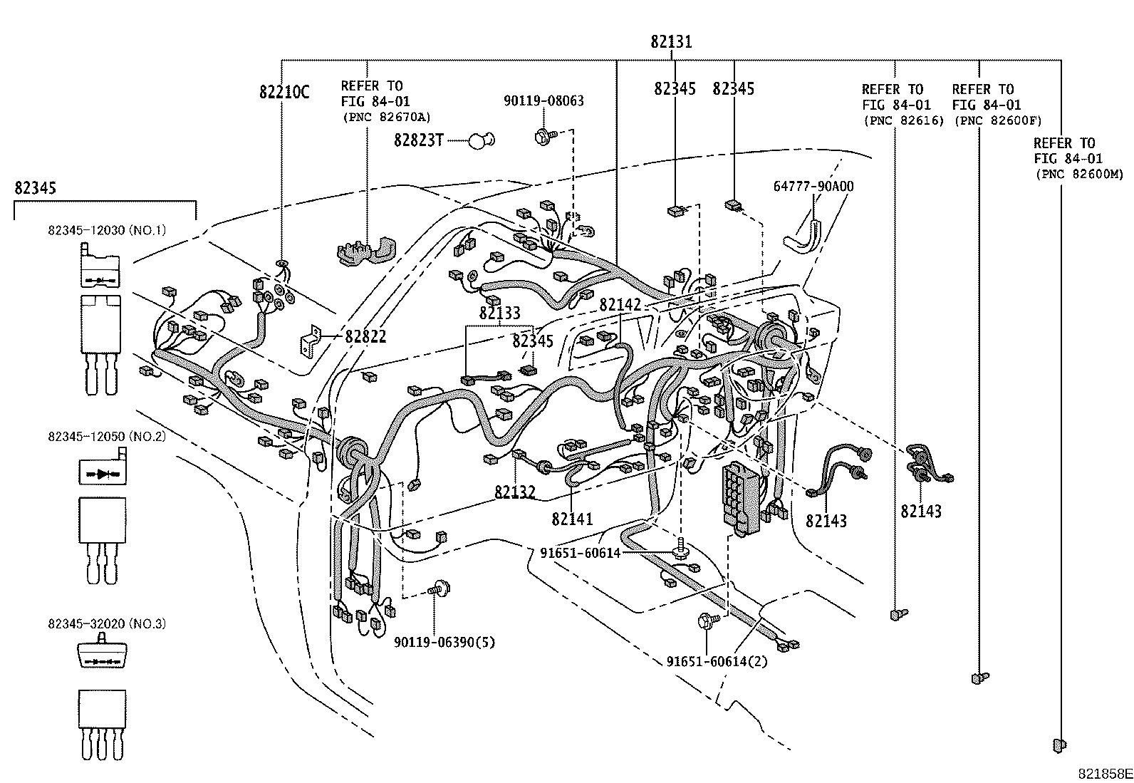 82113-60030 WIRE, ENGINE ROOM, NO.3 product image