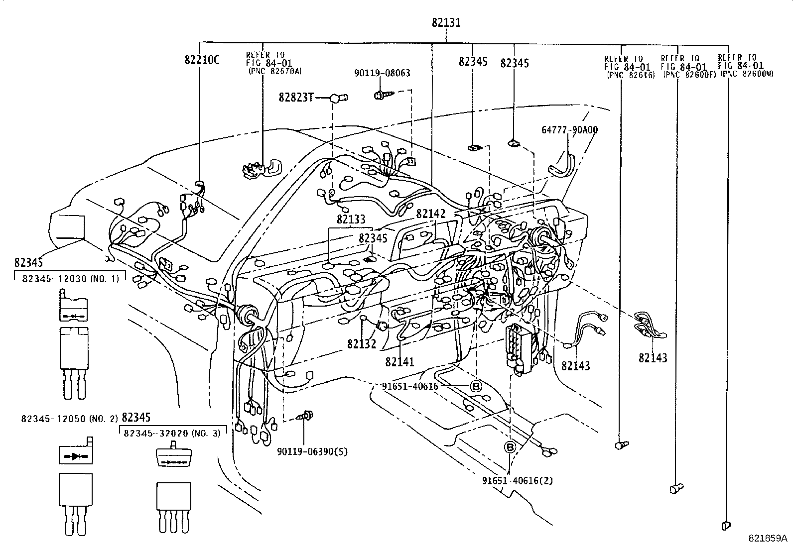 82113-60040 WIRE, ENGINE ROOM, NO.3 product image
