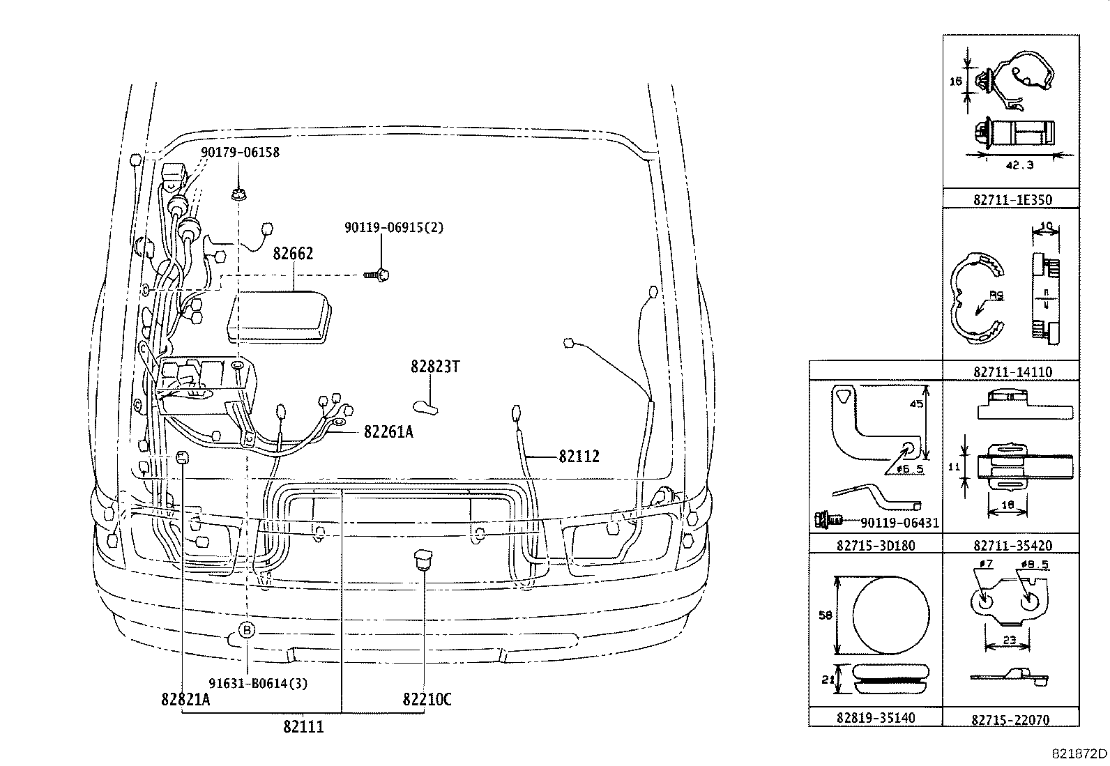 82122-35561 WIRE, ENGINE, NO.2 product image