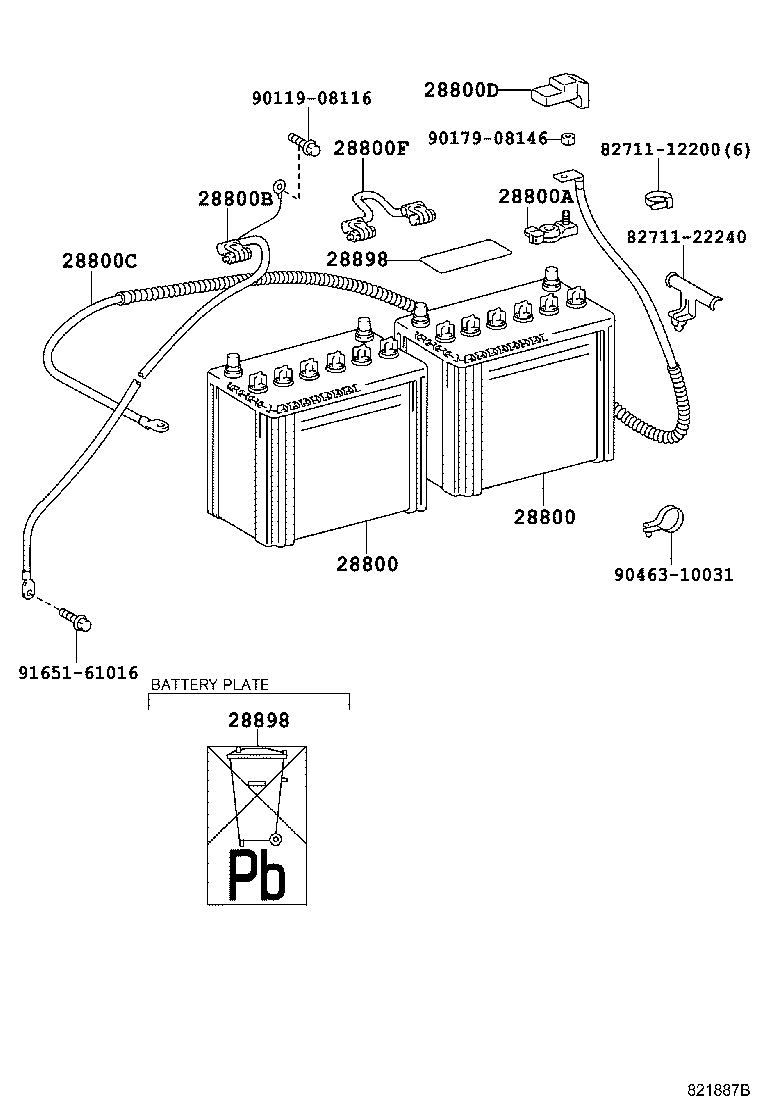 82122-60060 CABLE, BATTERY TO BATTERY product image