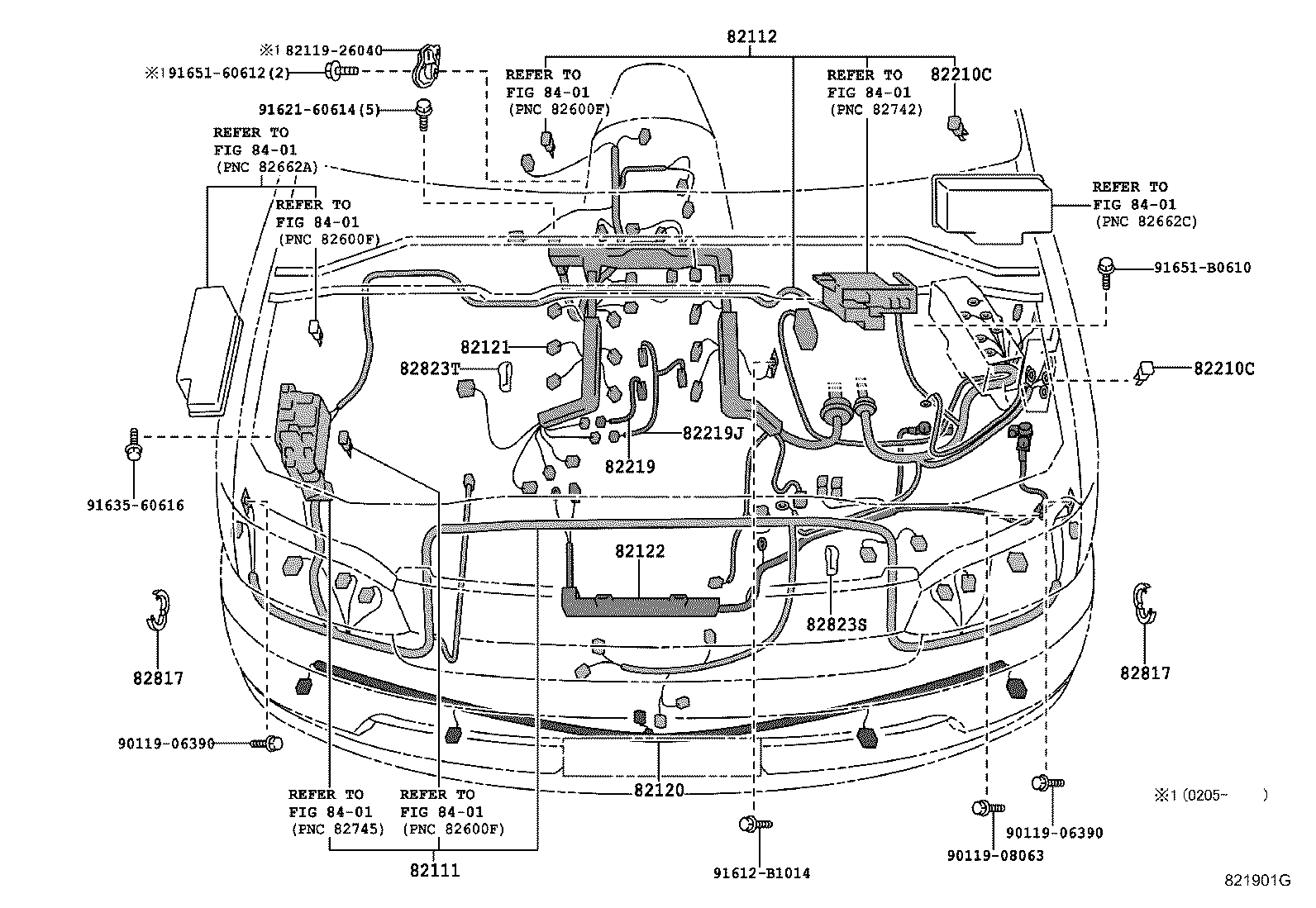 82120-26050 HARNESS ASSY, FRONT END WIRE product image