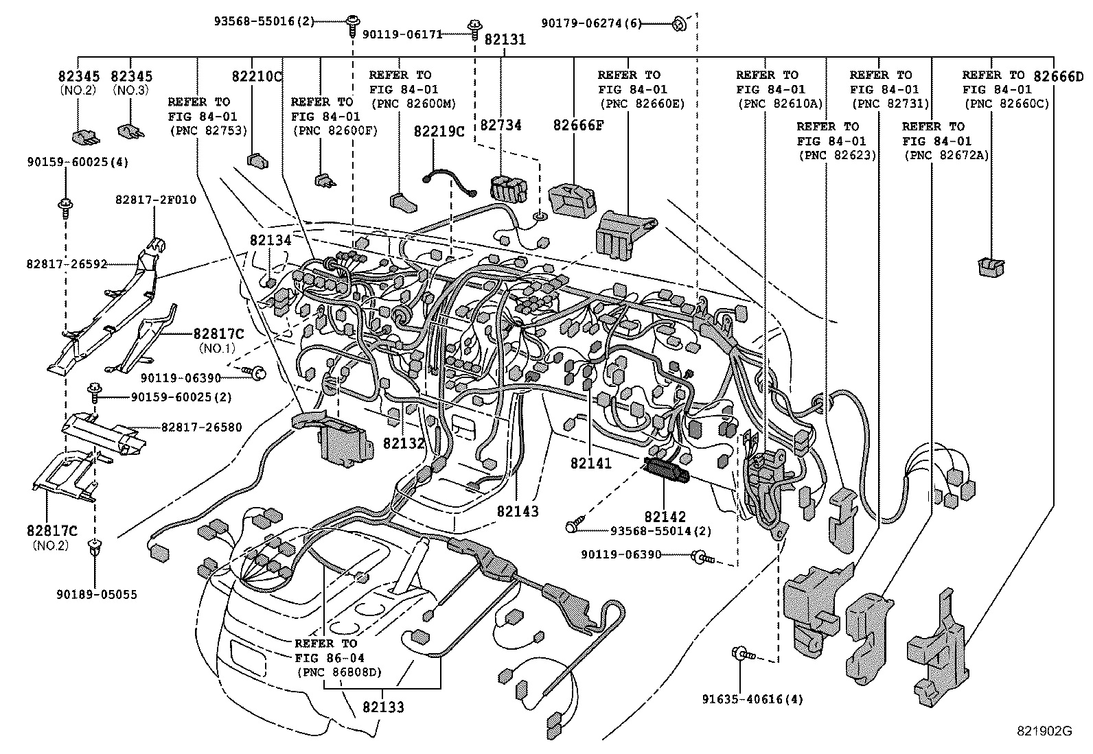 82120-26050 HARNESS ASSY, FRONT END WIRE product image