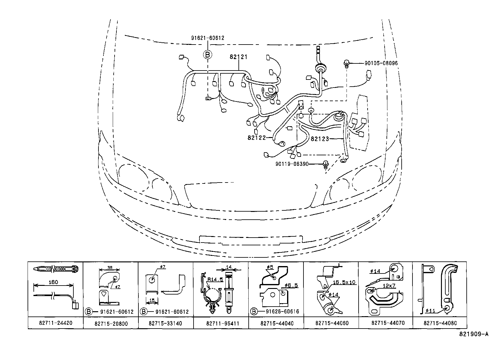82167-44041 WIRE, SEAT, NO.1 product image