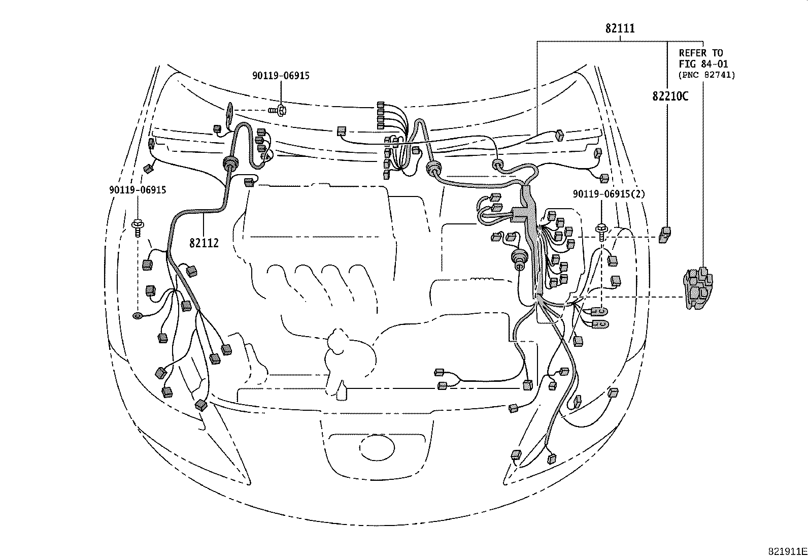 82142-20070 WIRE, INSTRUMENT PANEL, NO.2 product image