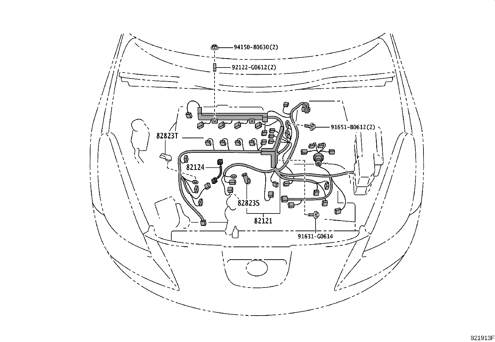 82142-20070 WIRE, INSTRUMENT PANEL, NO.2 product image
