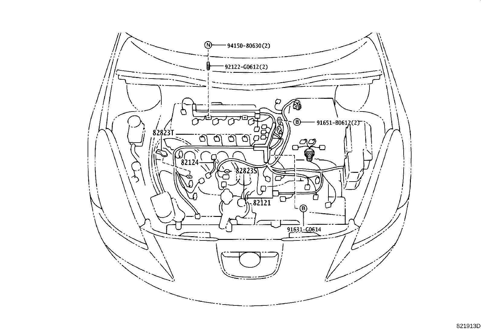 82142-20090 WIRE, INSTRUMENT PANEL, NO.2 product image