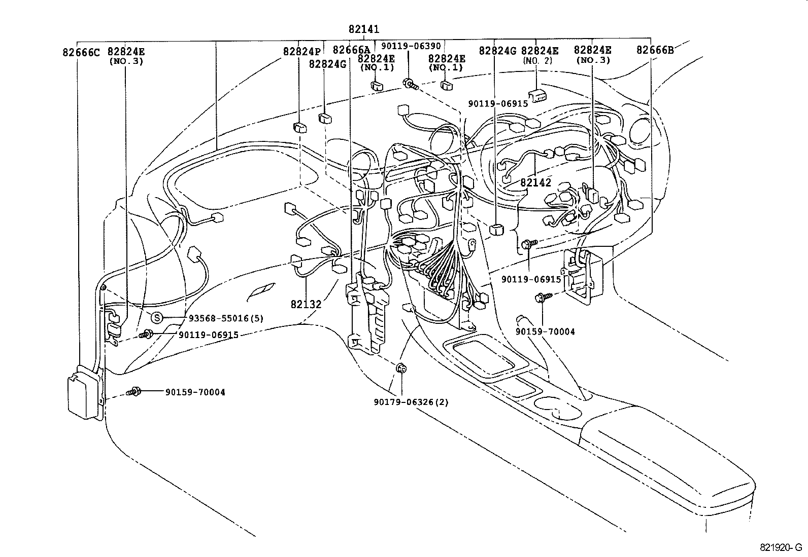 82142-20090 WIRE, INSTRUMENT PANEL, NO.2 product image