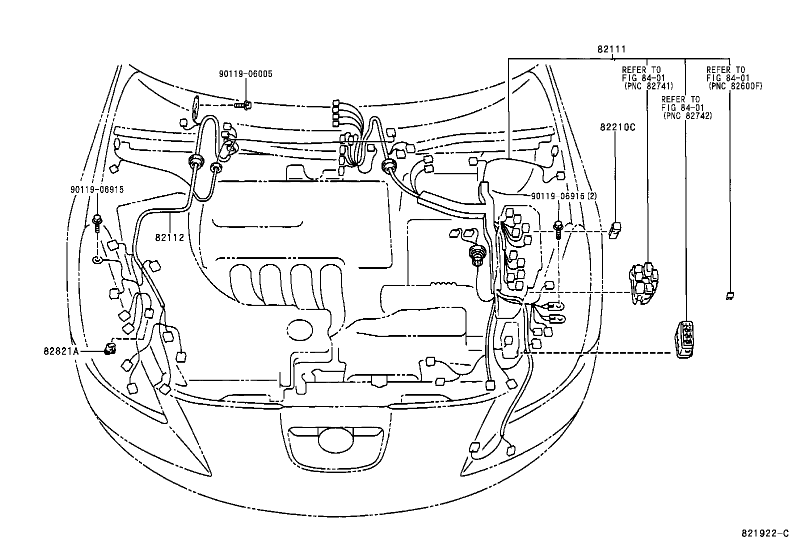 82151-2G570 WIRE, FRONT DOOR, RH product image