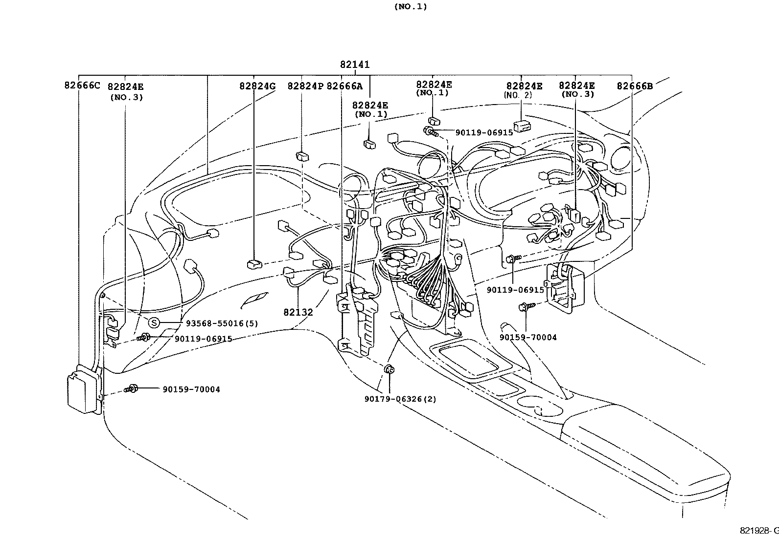 82151-2G570 WIRE, FRONT DOOR, RH product image