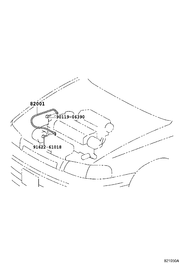 82151-21010 WIRE, FRONT DOOR, RH product image