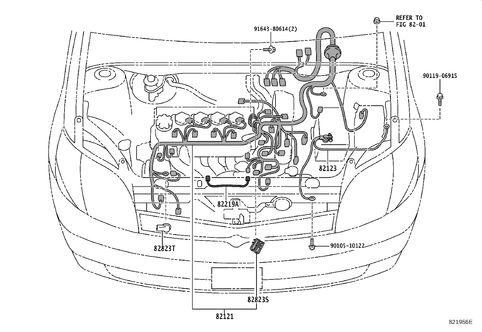 82153-52040 WIRE, REAR DOOR, NO.1 product image