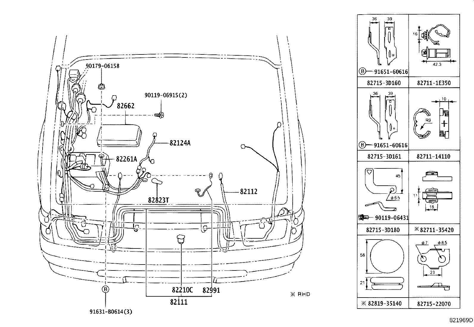 82817-35450 PROTECTOR, WIRING HARNESS, NO.1 product image