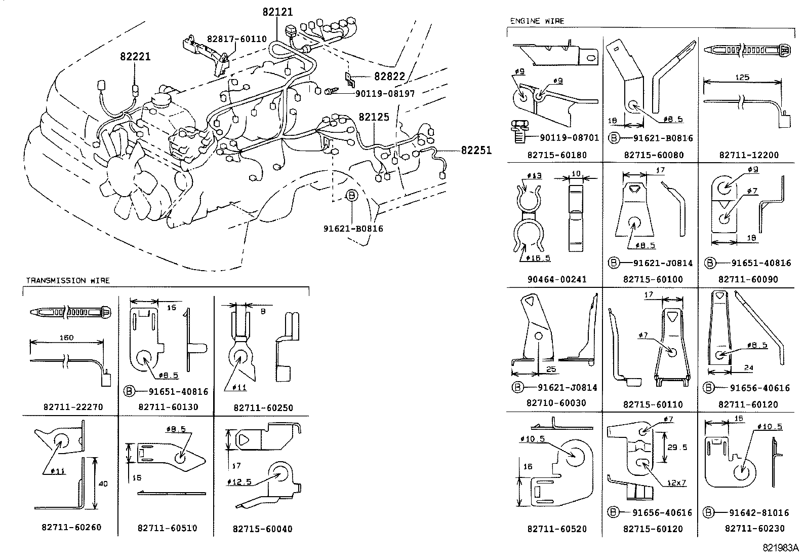 82122-60030 WIRE, ENGINE, NO.2 product image