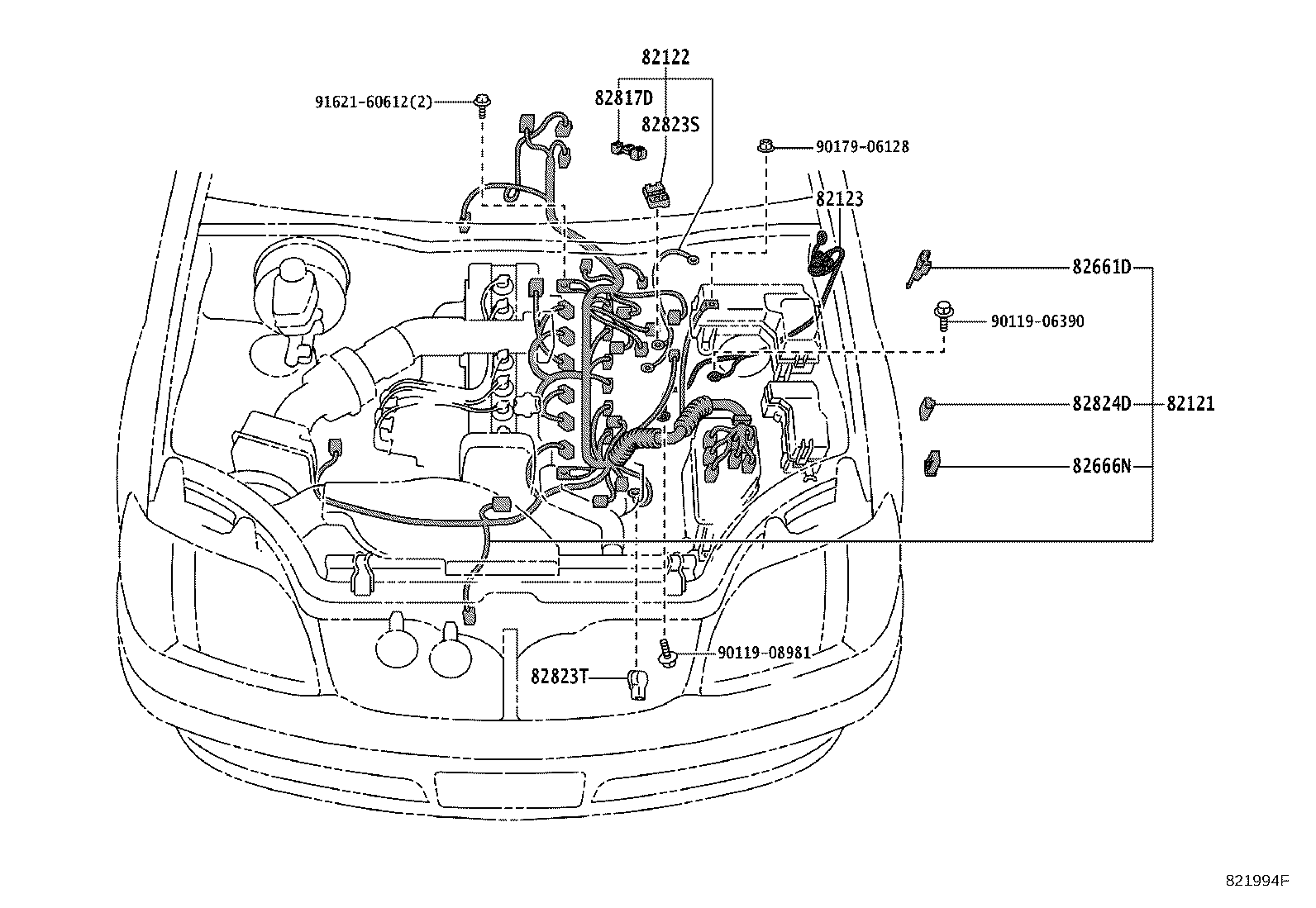 82122-30730 WIRE, ENGINE, NO.2 product image