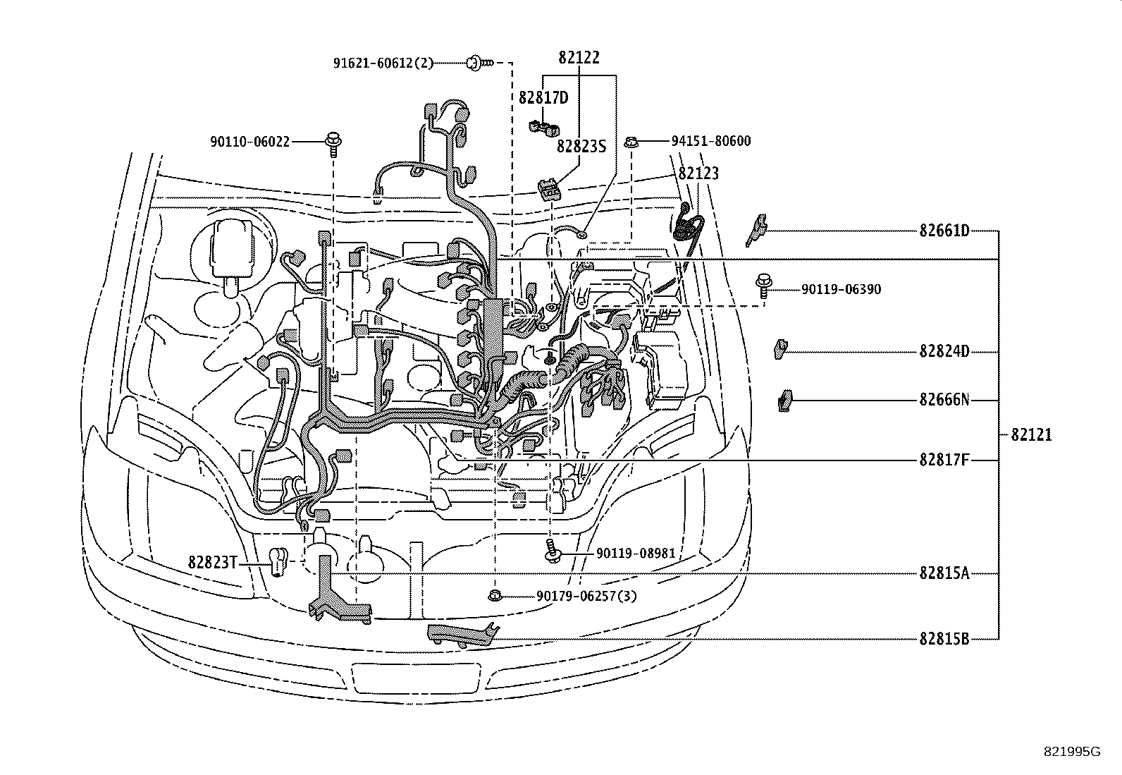 82122-30730 WIRE, ENGINE, NO.2 product image