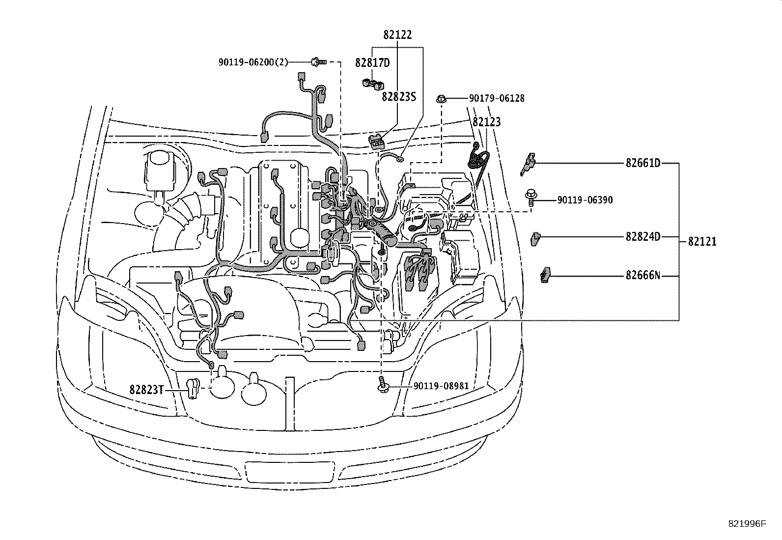 82122-30730 WIRE, ENGINE, NO.2 product image