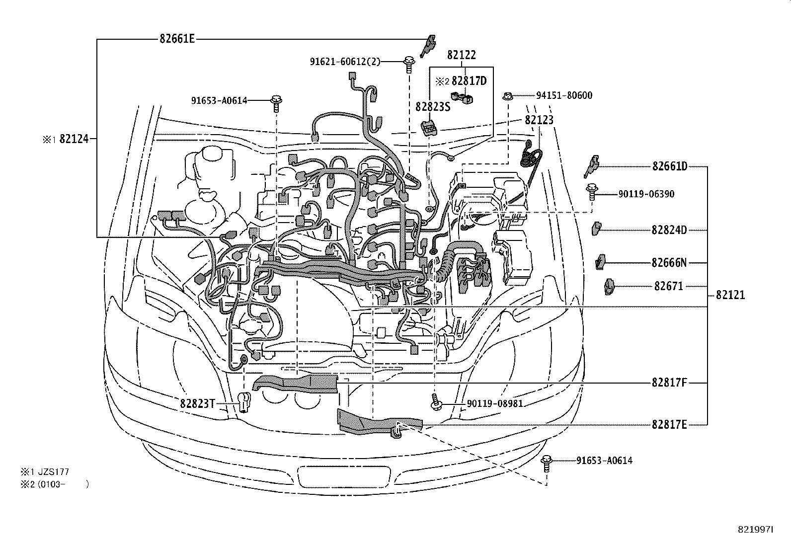 82122-30730 WIRE, ENGINE, NO.2 product image