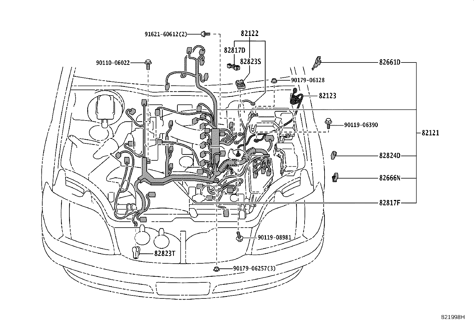 82122-30730 WIRE, ENGINE, NO.2 product image