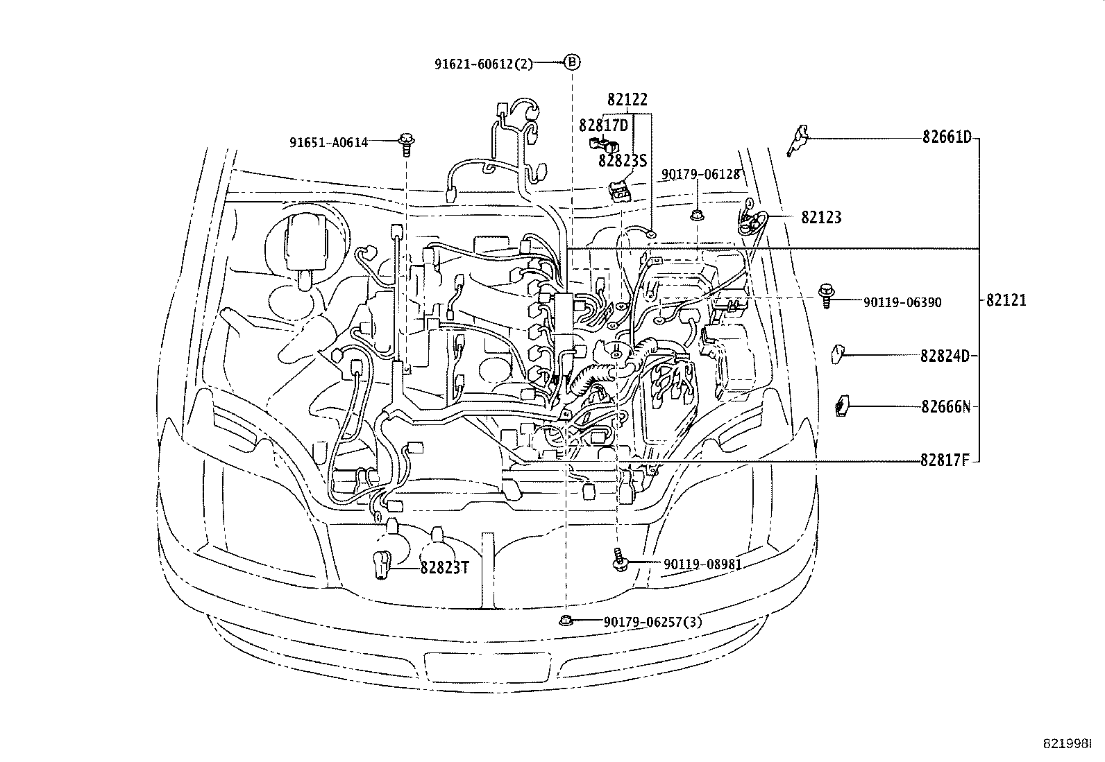 82191-30110 WIRE, FRONT SEAT, RH product image