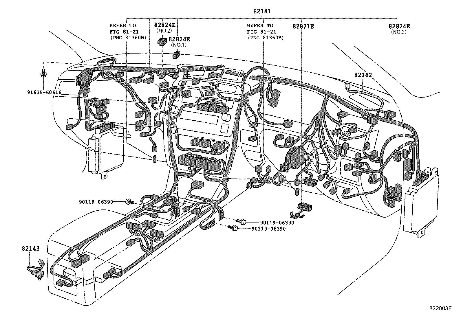 82122-30730 WIRE, ENGINE, NO.2 product image